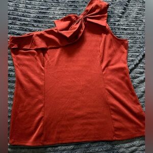 Elegant Burgandy One-Shoulder Top